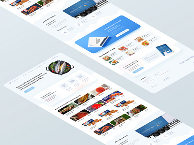 Vkusnaya Ryba 2 - landing page blue branding bright figma first screen landing page promo website tilda ui web webdesign website