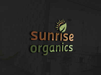 sunrise organics logo bold branding clean creative design food fooddrink foodlogo foodphotography logo logodesign organice restaurant sunrise sunrise organics logo vector