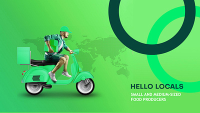 Logo and Visual Presentation - Hello Locals brand identity branding branding system delivery app food app graphic design icon logo logo design typography