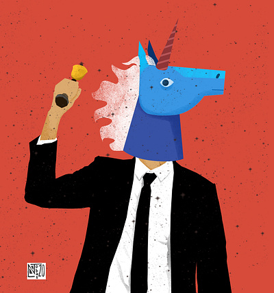 Blue Unicorn II design illustration illustrator