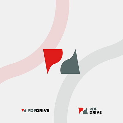 PDF Drive Dot Com Logo Redesign branding creative design flat graphic design illustrator logo logodesign minimal minimalist