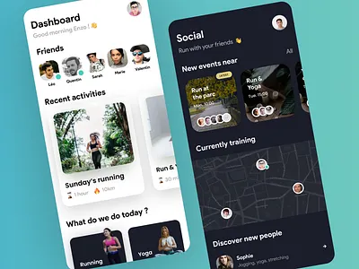 Minimaliste Sport App Design branding concept design illustration minimalist school project typography ui ux
