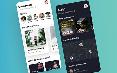 Minimaliste Sport App Design branding concept design illustration minimalist school project typography ui ux
