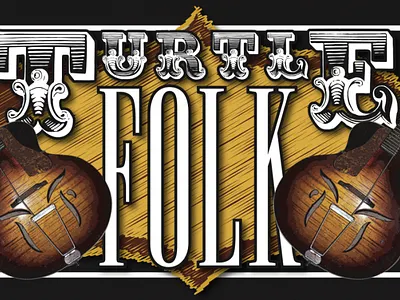 Turtle Folk Band Concert Banner adobe brand branding design georgia graphic design illustration illustrator logo mullican mullicandesigns photoshop vector
