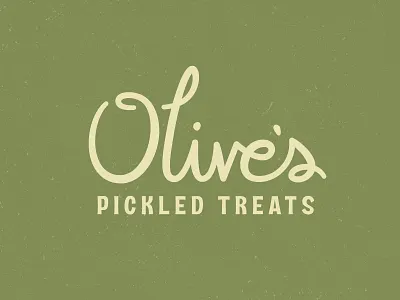Olive's beverage logo branding cursive custom type fermented food logo green lettering logo logotype martini nashville olive pickle restaurant brand restaurant logo retro script typography weekly logo challenge