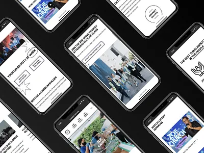 Mobile Screens for Zoe Church app apple church church website clean design faith figma ios iphone jesus landing landing page mobile responsive ui ux web zoe