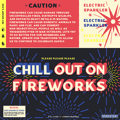 A public service announcement 4th firework fireworks geometric illustration independence packaging purple red texture typography united states usa vector yellow