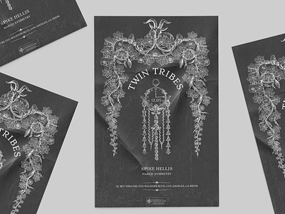 Twin Tribes Los Angeles Show art direction design goth goth aesthetic gothic design graphic design poster design show flyer show poster typography