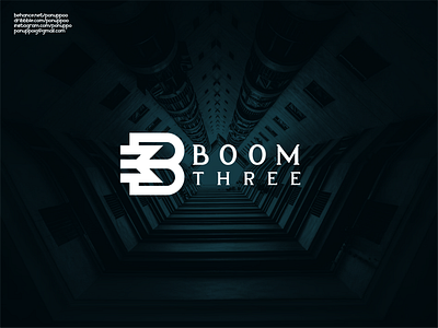 Boom Three animation graphic design lettermark