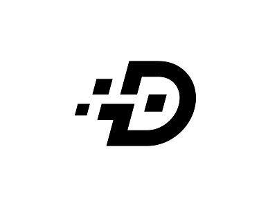 Digital Letter D Logo Design black brand branding d data digital identity latter logo logo design logotype mark modern logo monogram simple tech company typography