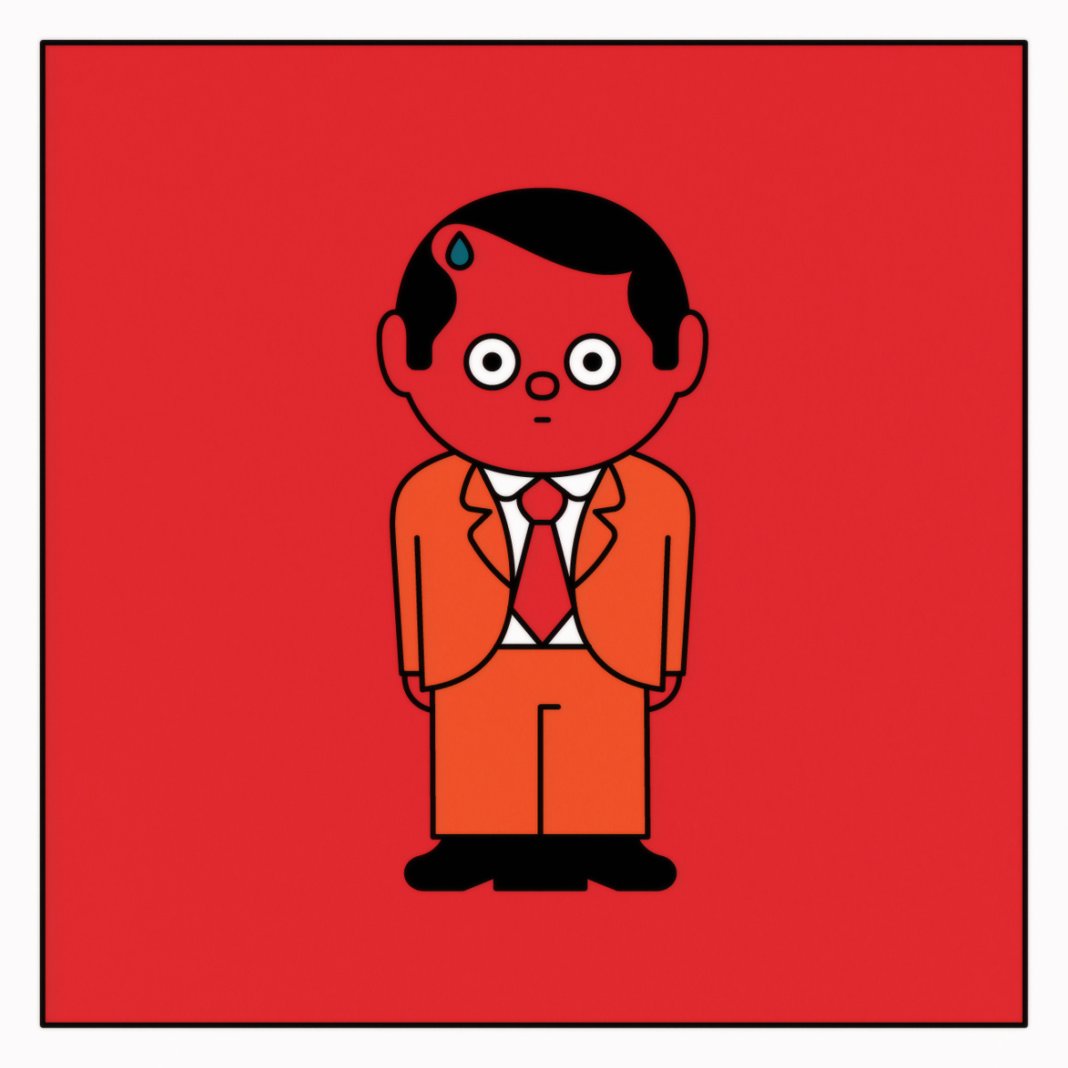 Sweating now adobe illustrator character flat illustration illustrator retro