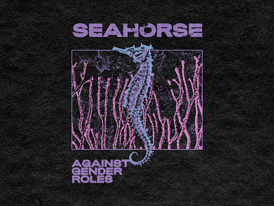 SEAHORSE TEE AVAILABLE ON EVERPRESS adobe photoshop animal artwork design grain graphic art graphic design illustration merch design merchandise