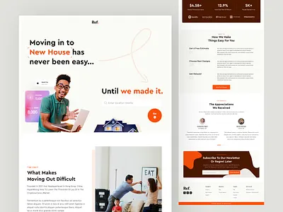 Ref | Real estate homepage business clean dubai home house real estate visual design