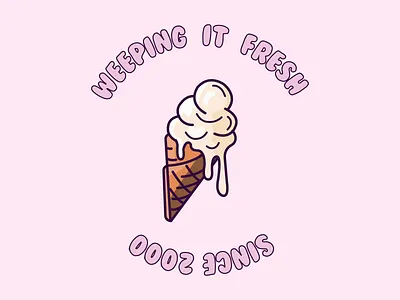 Weeping it fresh 2d adobe art behnace branding design illust illustration logo moez mustafa new pakistan pink printable typography ui ux vector