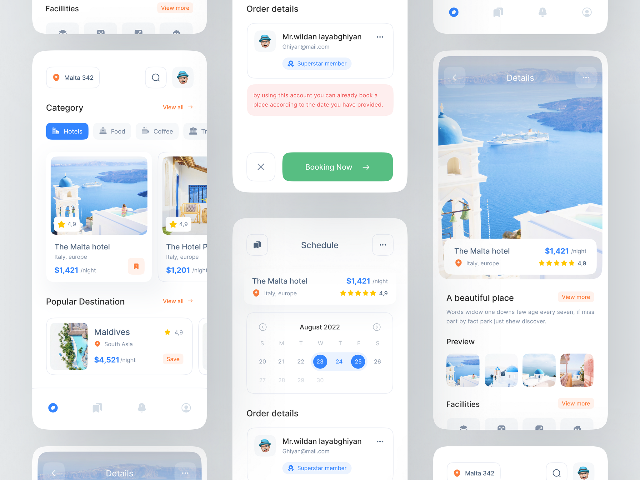 hotel apps and websites