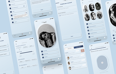 Dating App app dating dating app mobile app design mobile ui neuromorphism partner ui design ui ux uidesign ux