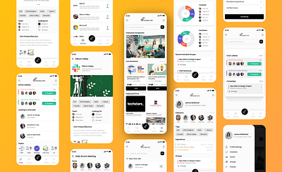 Founders Link app branding design entrepreneur initiation landing launcher mobile app mobile design new projects starter startup ui workshops