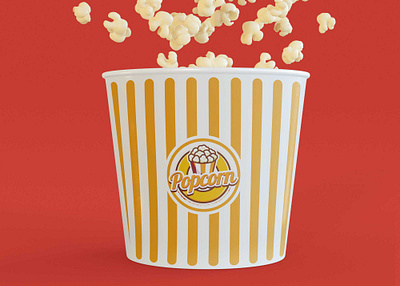 Bumble Cinema Popcorn Mockup bumble cinema design food graphic design hall mockup movie popcorn psd simple snacks