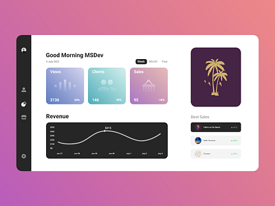 Store Dashboard 3d branding design graphic design illustration logo photoshop ui ux vector web web design web development