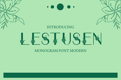 Lestusen Monogram branding decorative design display font fontmonogram logo monogram