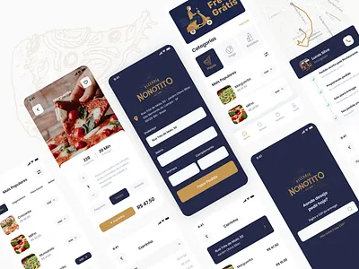 Nonotito - Delivery App app delivery delivery app design luxury minimalist mobile pizza screens test ui design