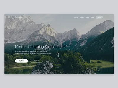 Damien, mindfull landpage prefered solution calm conversion landpage minimal uiux