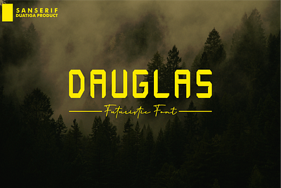 Dauglas Futuristic Font branding decorative graphic design logo monogram typography