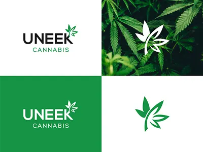 UNEEK CANNABIS LOGO2 420 420logo cannabis branding cannabis packaging cbd cdb logo dispensary hemp logo logodesign marijuana marijuana logo rakibul62 thc weed weed logo