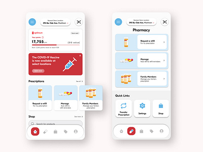 Shoppers Drug Mart Application app design illustration mobile ui ux