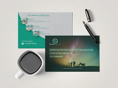 Postcard Design | Traveling Postcard | Business Postcard | EDDM agency brochure armansdesign bifold brochure branding brochure business postcard company postcard company profile design direct mail postcard eddm freelance designer freelance graphic designer graphic design graphic designer illustration leaflets logo postcard postcard design