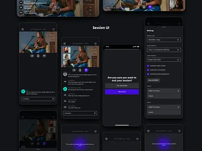 2GTHR - iOS App Design - Live streaming Video Conference UI/UX app design live chat live streaming onstage session ui ui ux video app video conferencing app