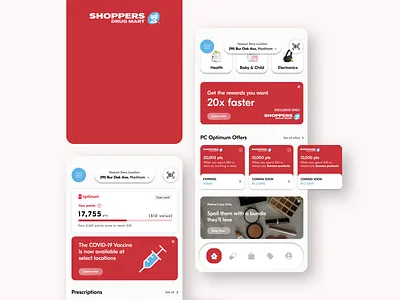Shoppers Drug Mart UI Redesign app design illustration mobile ux