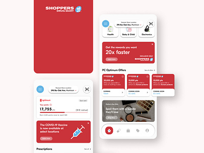 Shoppers Drug Mart UI Redesign app design illustration mobile ux