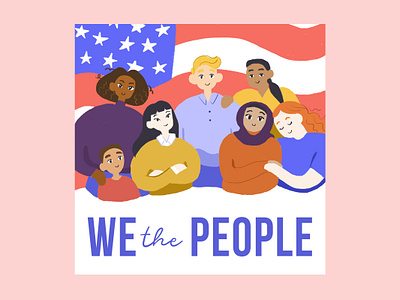 We the People design digital illustration fourthofjuly graphic design holiday illustration illustration photoshop
