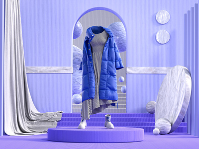 Fall Girl Outfit 3d 3d art 3d design 3d illustration animation blender clo3d cloth design fashion graphic design simulation