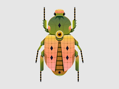 Cotinis Diamonus animal bug design digital icon illustration indonesia insect nft vector