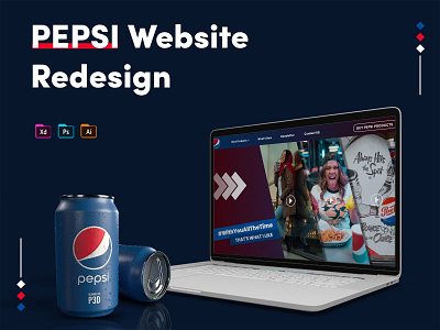 Pepsi In New Shape branding graphic design lan landing page mockup web design