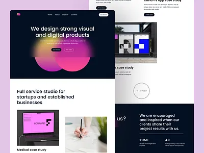 Digital Agency Landing page agency agency landing page bb branding business clean design graphic design landing page minimal personal website portfolio profile ui ux web web template website