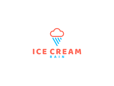 Ice cream rain logo concept brand branding design graphic graphic design illustration logo ui ux vector