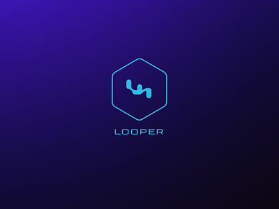 Looper Healthcare logo branding clean design flat gradient graphic design healthcare illustrator logo medical minimal poland purple switzerland szczecin typography vector visual identity