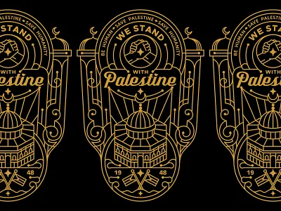 WE STAND WITH PALESTINE T-SHIRT DESIGN apparel art branding clothing design dome of the rock fashion geometric graphic design hand illustration line lineart logo minimal monoline ornament palestine shirt t shirt