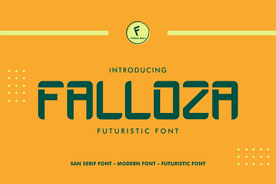 Falloza Futuristic Font branding decorative design display font logo monogram