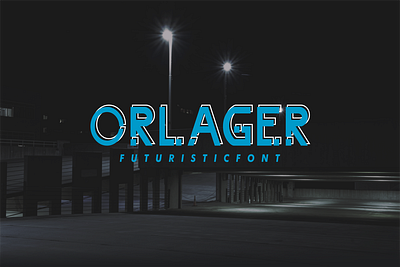 Orlager Futuristic Font branding decorative design display font logo monogram