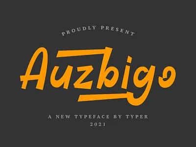 Auzbigo - Unique and Strong Font bold branding font font awesome font design fontdisplay graphic design illustration logo productdesign retro typography vintage