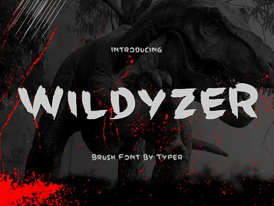 Wildyzer - Brush Font branding brush font design font font awesome font design font display graphic design graphicdesign grunge illustration logo merchandise productdesign texture typography vintage