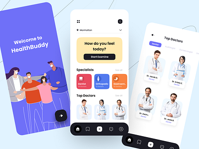 Medical App - Ui Design clean clinic doctor doctor app doctor appointment health healthcare hospital illustration medical app medicine minimal mobile app design mobile ui patient app personal care ui ux vaccine