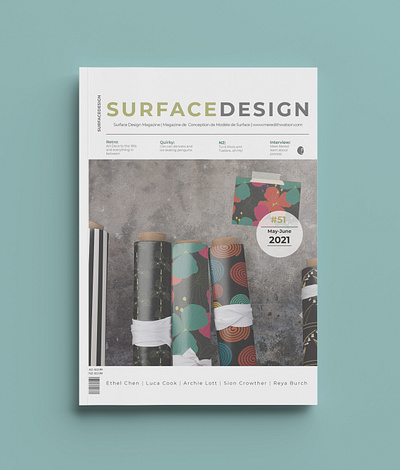Surface Design Magazine graphic design layout magazine cover pattern design