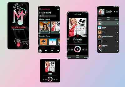 Music Player App app design ui ux