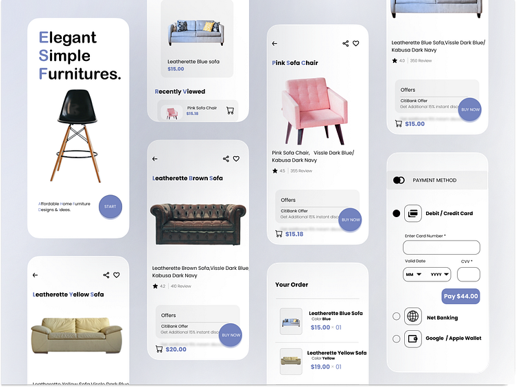 Furniture App Design Concept by Sparks To Ideas on Dribbble