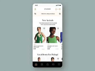Ecommerce Fashion Mobile App app mobile typography ui ux web webdesign website